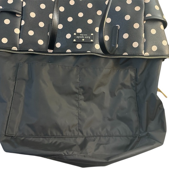 EUC Kate Spade Wellesley Printed Adaira Baby Bag (Black/Decobeige) with Strap - Picture 10 of 14